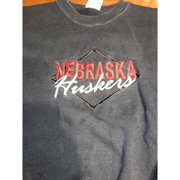 Vintage 90s Nebraska Cornhuskers Embroidered Sweatshirt - XL Note - Picture 2 of 7